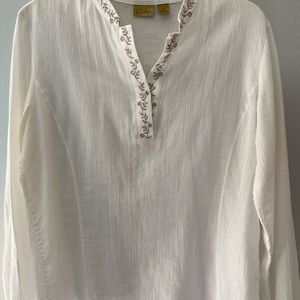 Breezy Gauze Long Sleeve Blouse